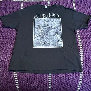 All Out War band tee - Alstyle Black Graphic Tee